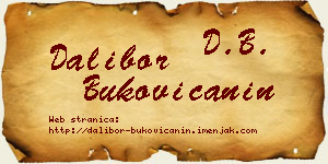 Dalibor Bukovičanin vizit kartica